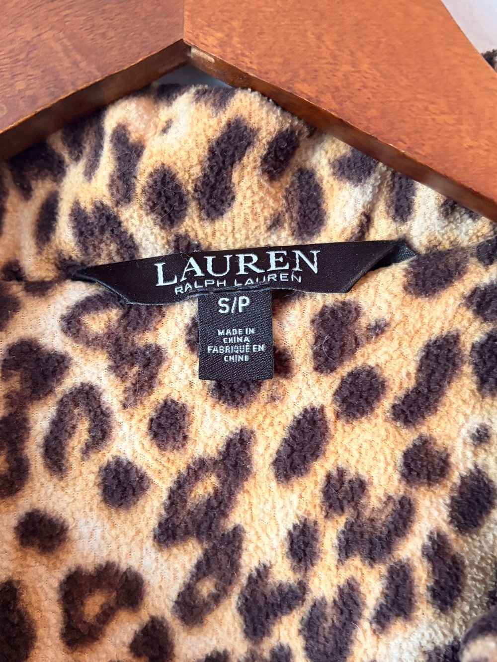 Lauren Ralph Lauren Leopard Print Fleece Pajama Set Small S - Picture 2 of 7